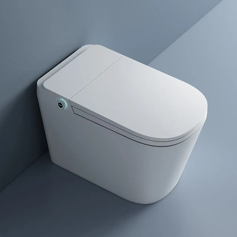 Foot Sensor Ceramic Heated Seat Contemporary Ivoor Floor Mount Bidet