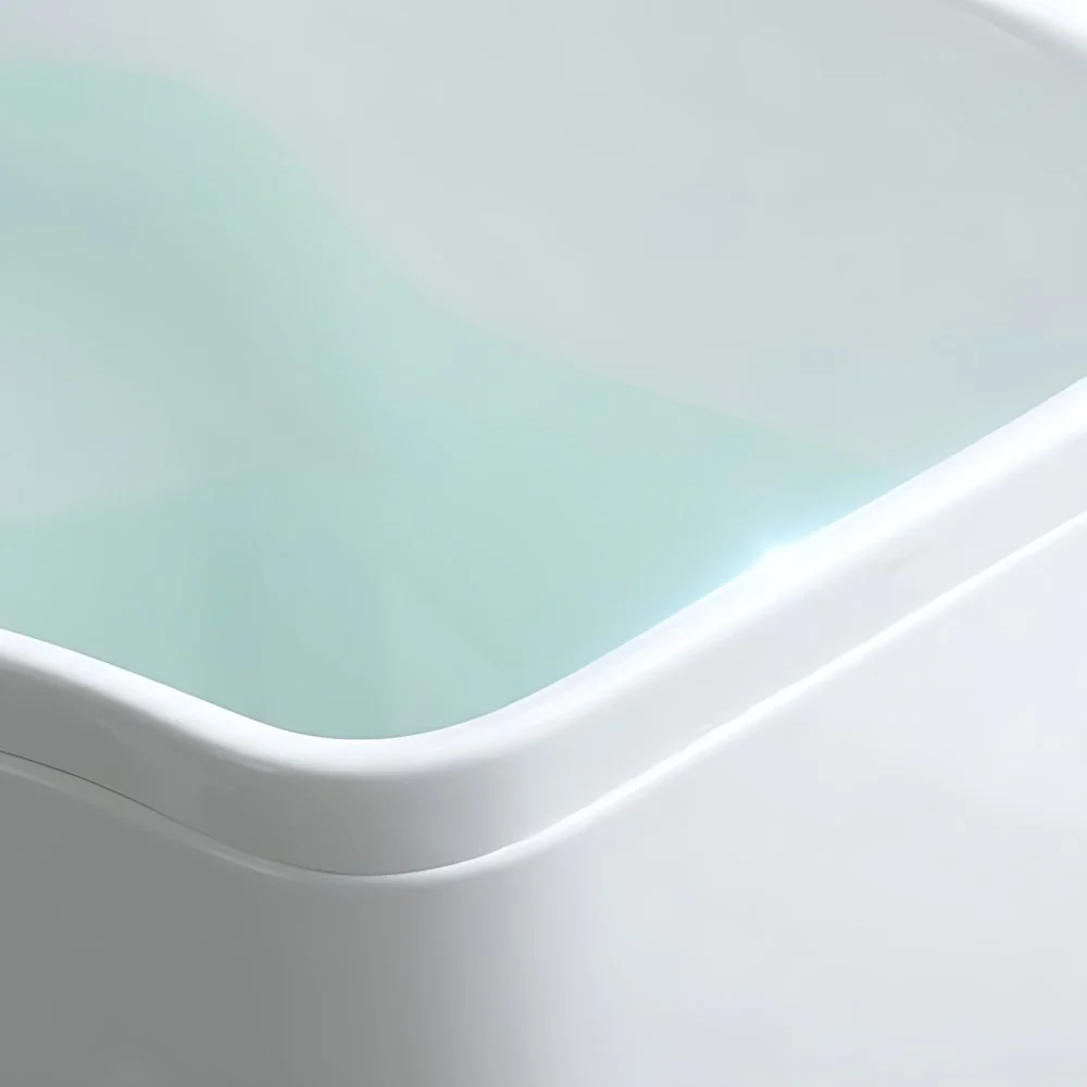 Hedendaags Corner Soaking Bathtub White Acrylic Bathtub Center-Front Drain 35l