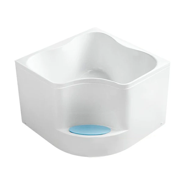 Hedendaags Corner Soaking Bathtub White Acrylic Bathtub Center-Front Drain 35l