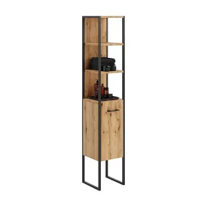 Hoge Kast AURA HC33 1D 33x33x180 Natuurtint