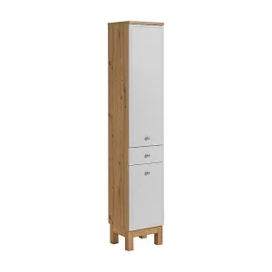 Hoge Kast SAMOA HC35 2D1D 35x33x186 Wit