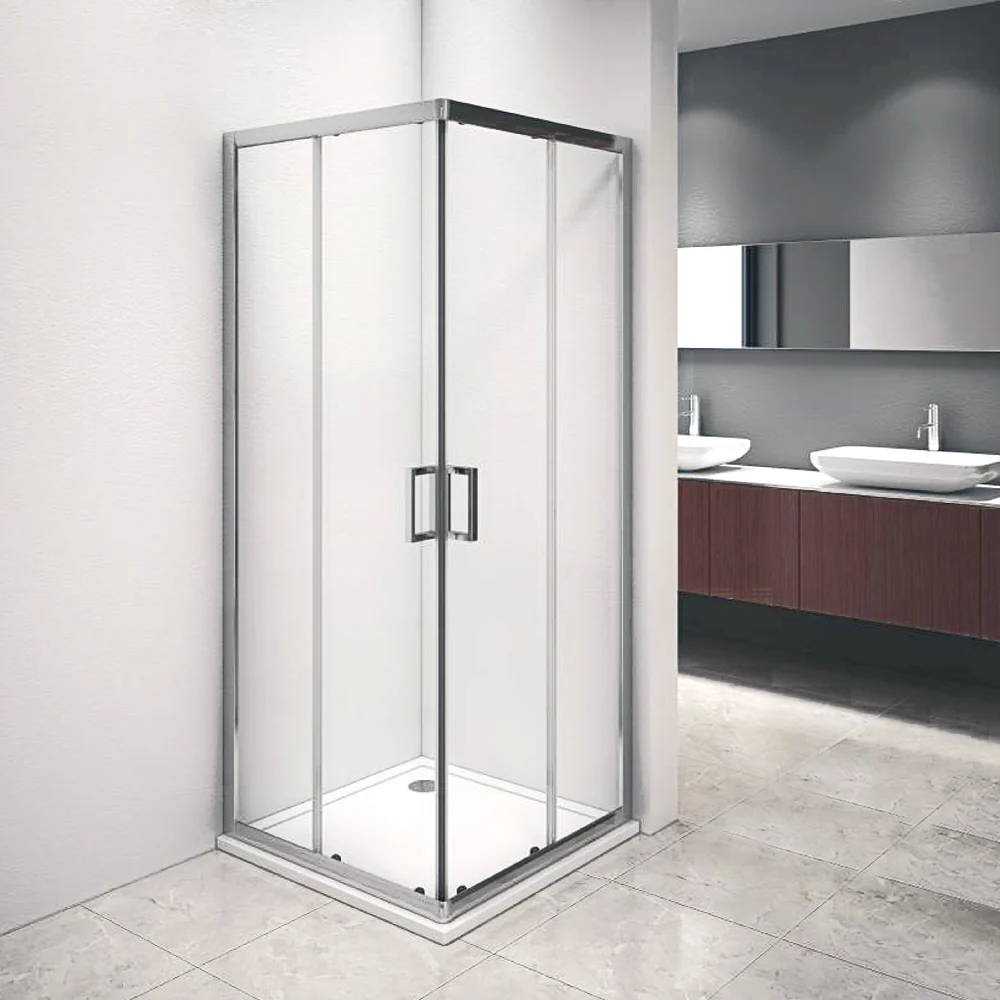 Iconic shower enclosure 70x70 cm corner sliding opening doorzichtig 6 mm Smart Clean anti-limescale glass