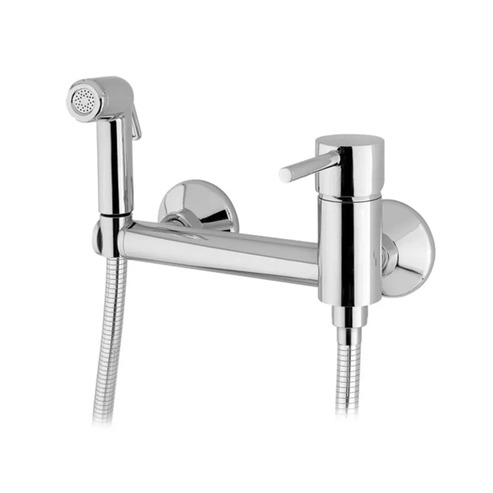 Idral wall-mounted single-lever mixer shower kit, verchroomd finish