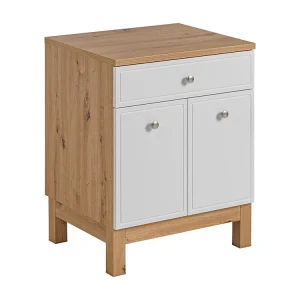 Kast Onder Wastafels SAMOA CUW90 2D1D 90x50x75 Wit