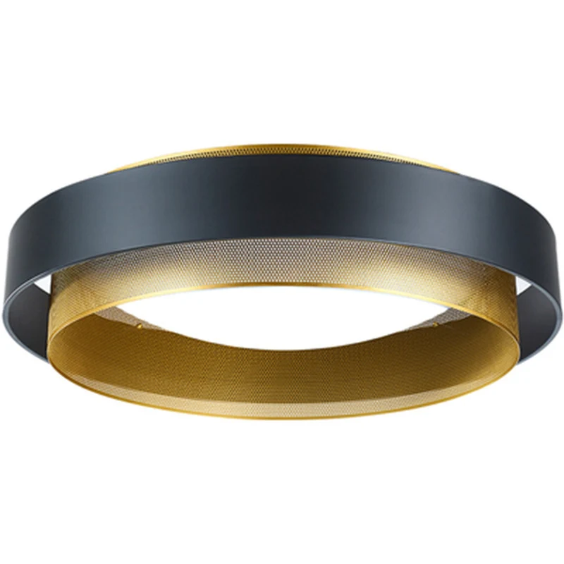 Minimalist Circular LED Flush Mount Metaal Bedroom Ceiling Mount Light Domed Diffuser and Mesh Screen White