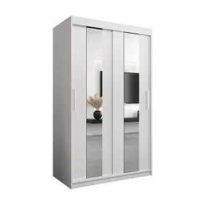 Pole kledingkast met schuifdeuren 200/120/62 2 deuren (wit/wit)