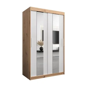 Pole kledingkast met schuifdeuren 200/120/62 2 deuren (artisan/wit)