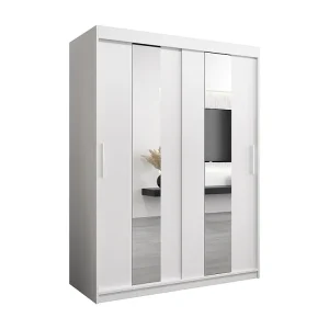 Pole kledingkast met schuifdeuren 200/150/62 2 deuren (wit/wit)