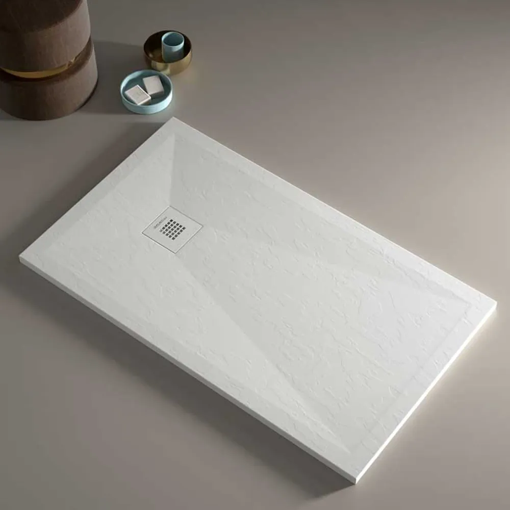 Shower tray resin model Plus 80x100cm parelmoer slate
