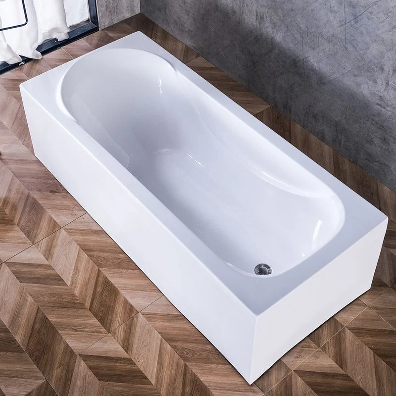 Soaking Bathtub Kunststof glas Antique Finish Rectangular Back to Wall Bath Tub Green