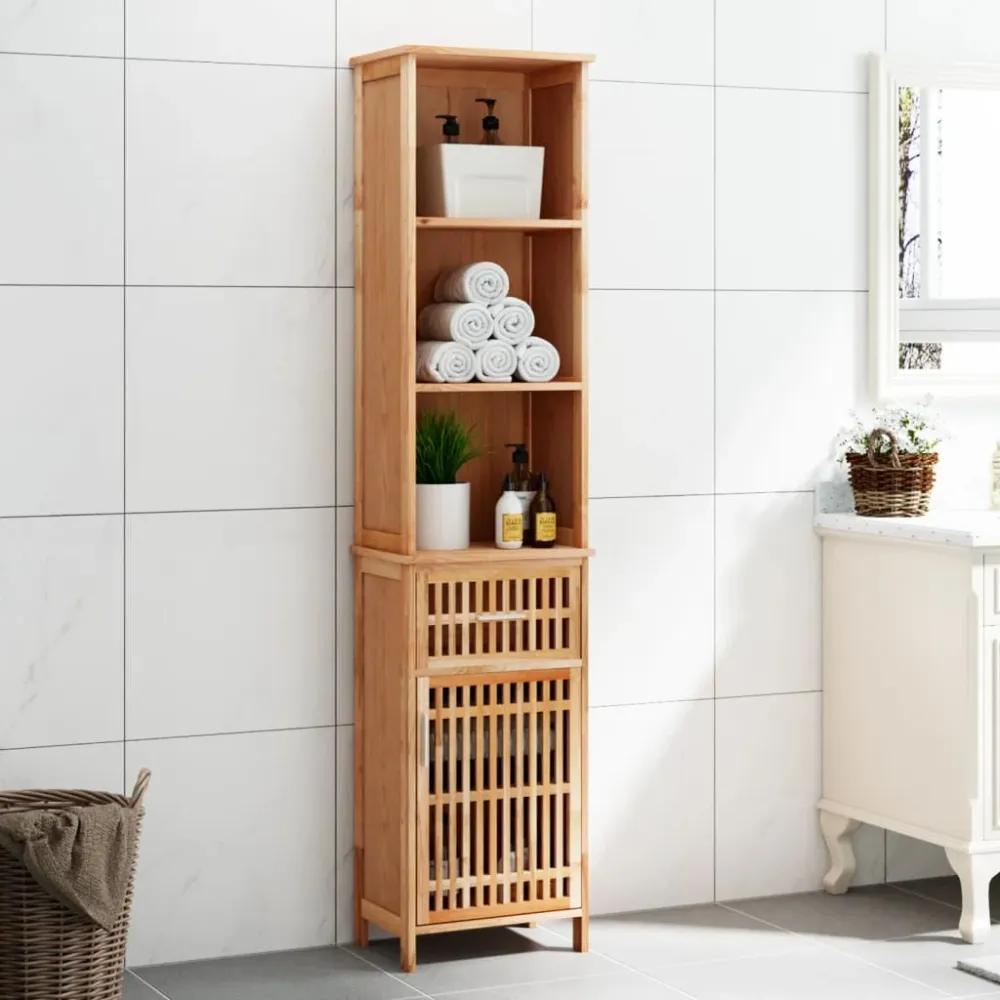 Bathroom cabinet Blaze | Notenhout wood met Verstelbare Hoogte