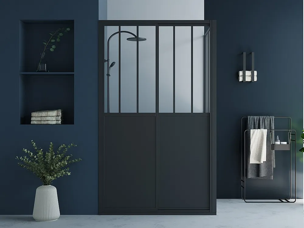Douchescherm met schuifdeur - 120 x 80 x 195 cm - URBANIK - Koop nu rechttoe rechtaan online