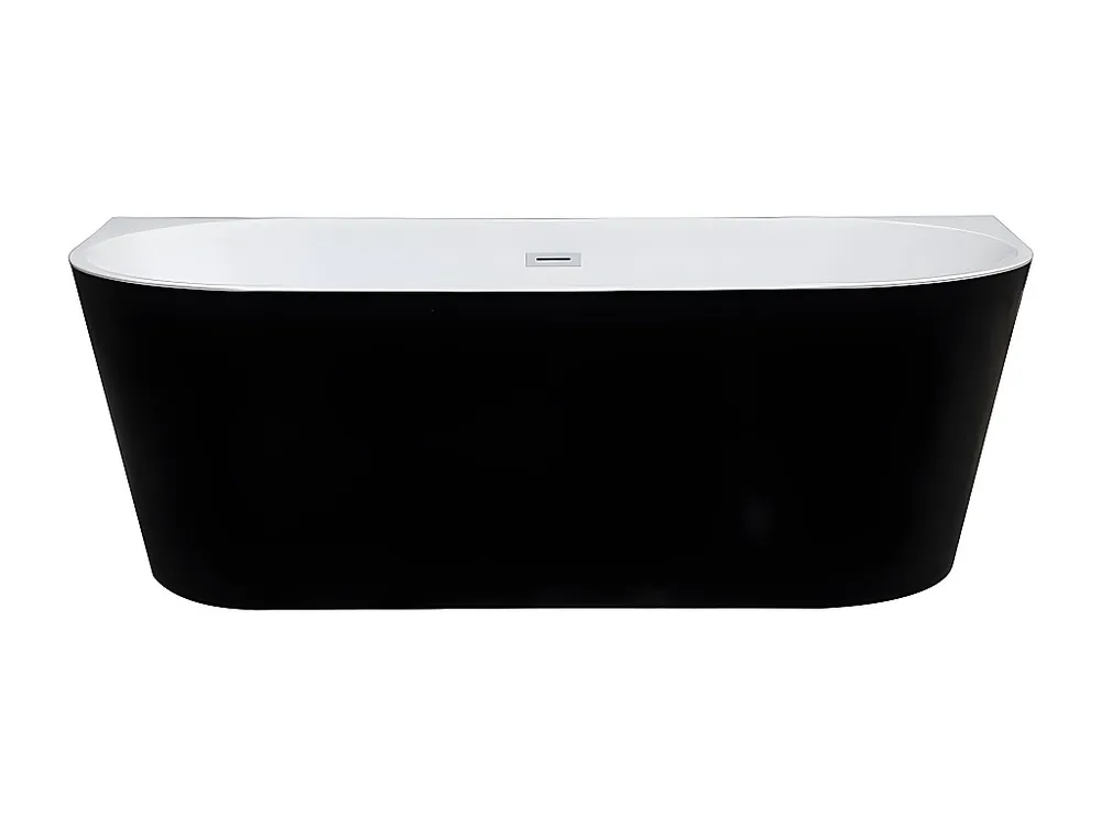 Halfvrijstaand bad DIVINA -245L - 170x75x58cm - Zwart