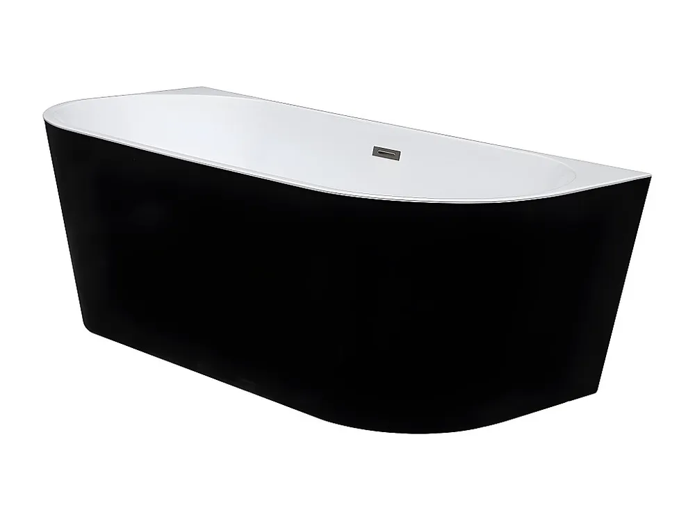 Halfvrijstaand bad DIVINA -245L - 170x75x58cm - Zwart