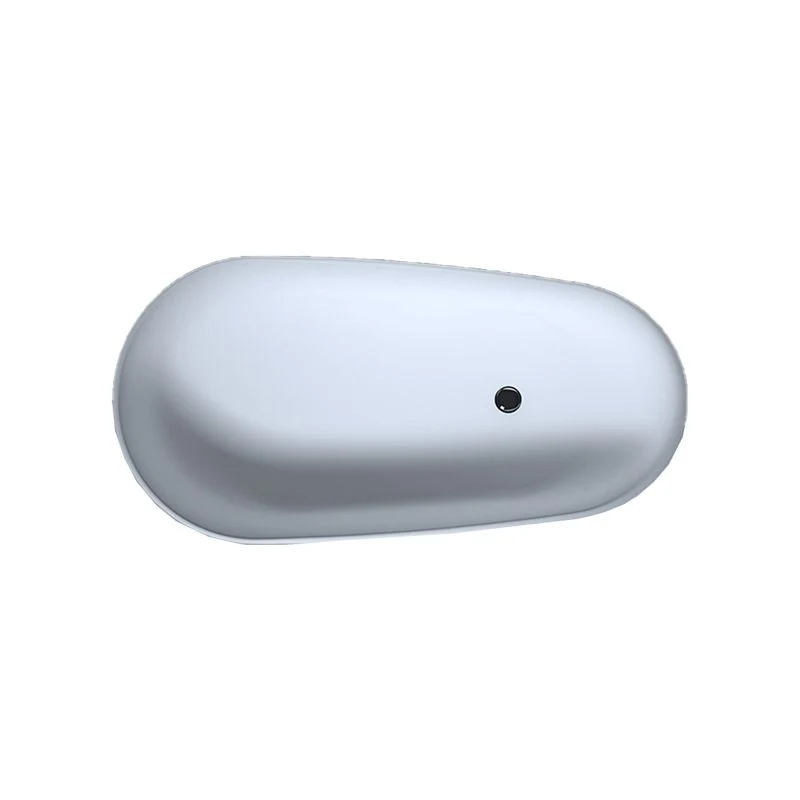 Hedendaags Stone Freestanding Oval Tub Soaking 25.2-inch Tall White Bathtub(Board not Include) Matte