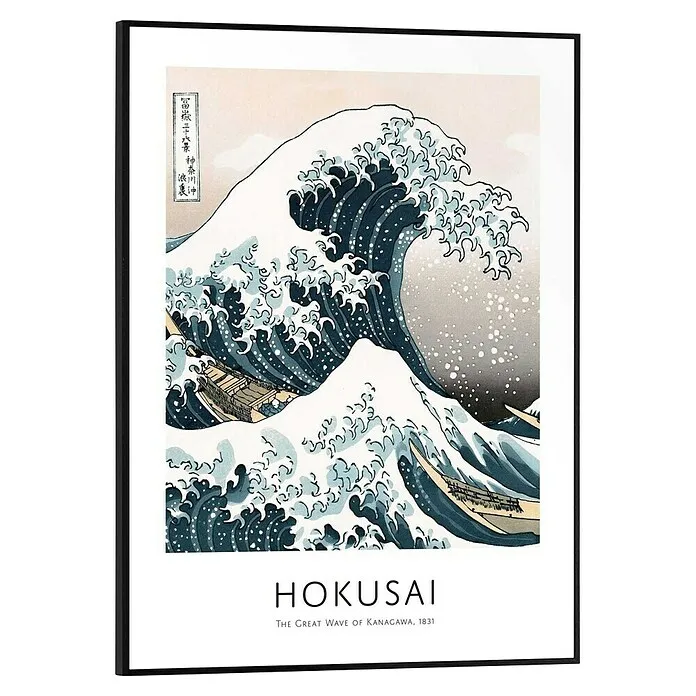 Reinders Canvasschilderij Fijn Frame - Hokusai, b x h: 30 x 40 cm