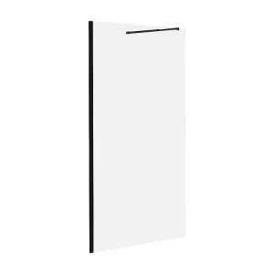 Wand voor inloopdouche mat zwart met industriële stijl - 140x200 cm - DAREN