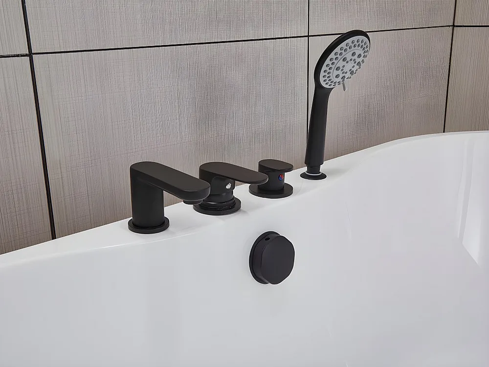 Wit vrijstaand bad 195L STEPONA - 150 x 75 x 58 cm