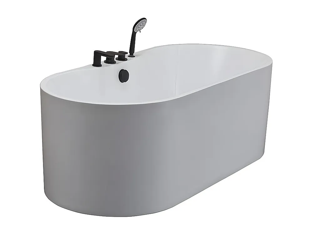 Wit vrijstaand bad 195L STEPONA - 150 x 75 x 58 cm