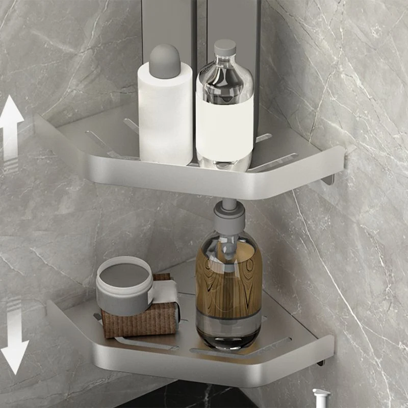 Actueel Bath Hardware Set Silver Bath Shelf Towel Bar Bathroom Accessory Kit