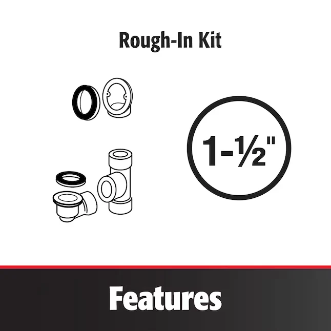 Barrière-vrije Keeney 1-1/2- VINYL Bath Drain Rough- Kit