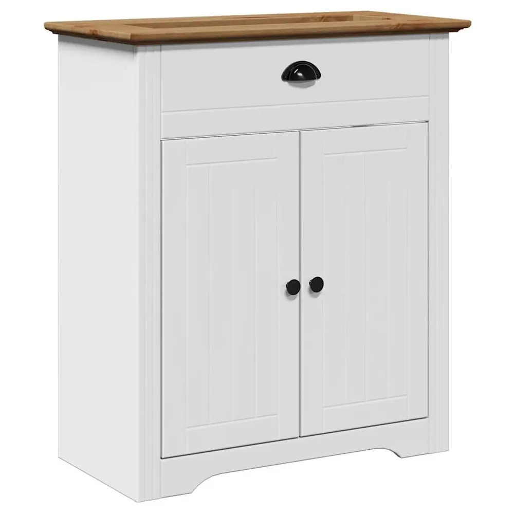 Barrière-vrije Wastafelkast BODO 70x35x80 cm wit en bruin