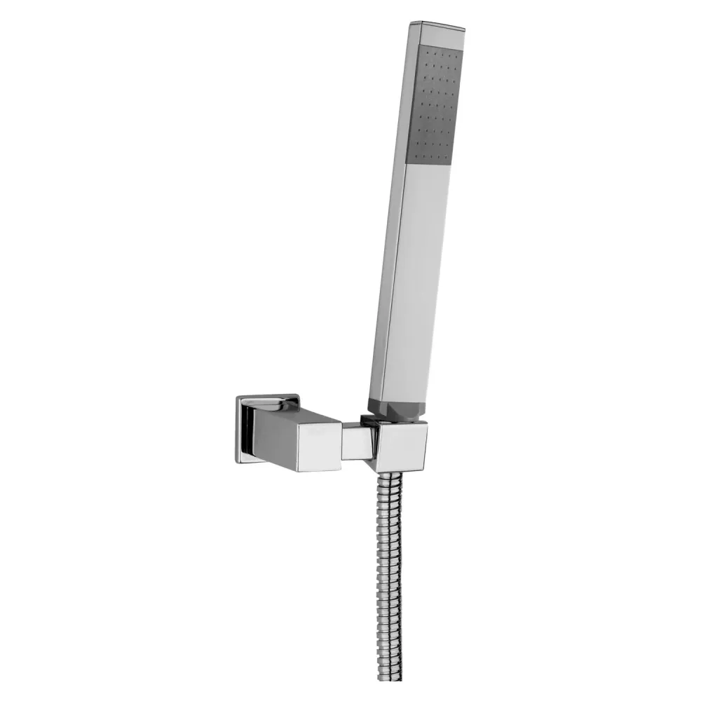 Duplex shower set Paffoni Level ABS metaalglans wall mount support
