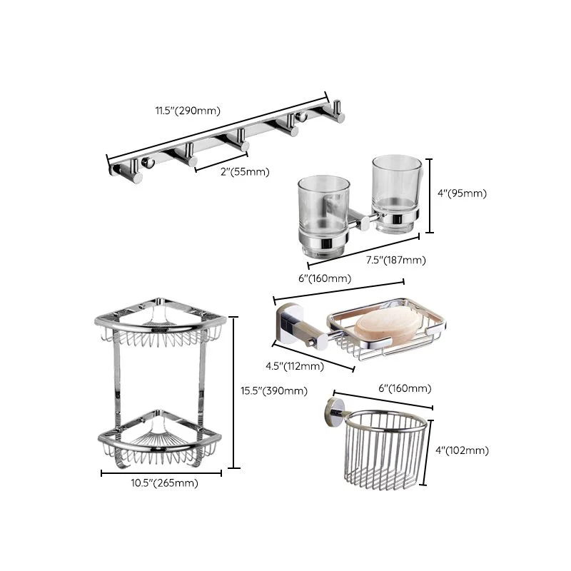 Inbouw Modern Bath Hardware Set Rvs Steel Bath Shelf Towel Bar Bathroom Accessory Kit