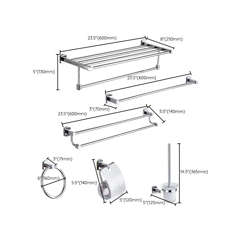 Inbouw Modern Bath Hardware Set Rvs Steel Bath Shelf Towel Bar Bathroom Accessory Kit