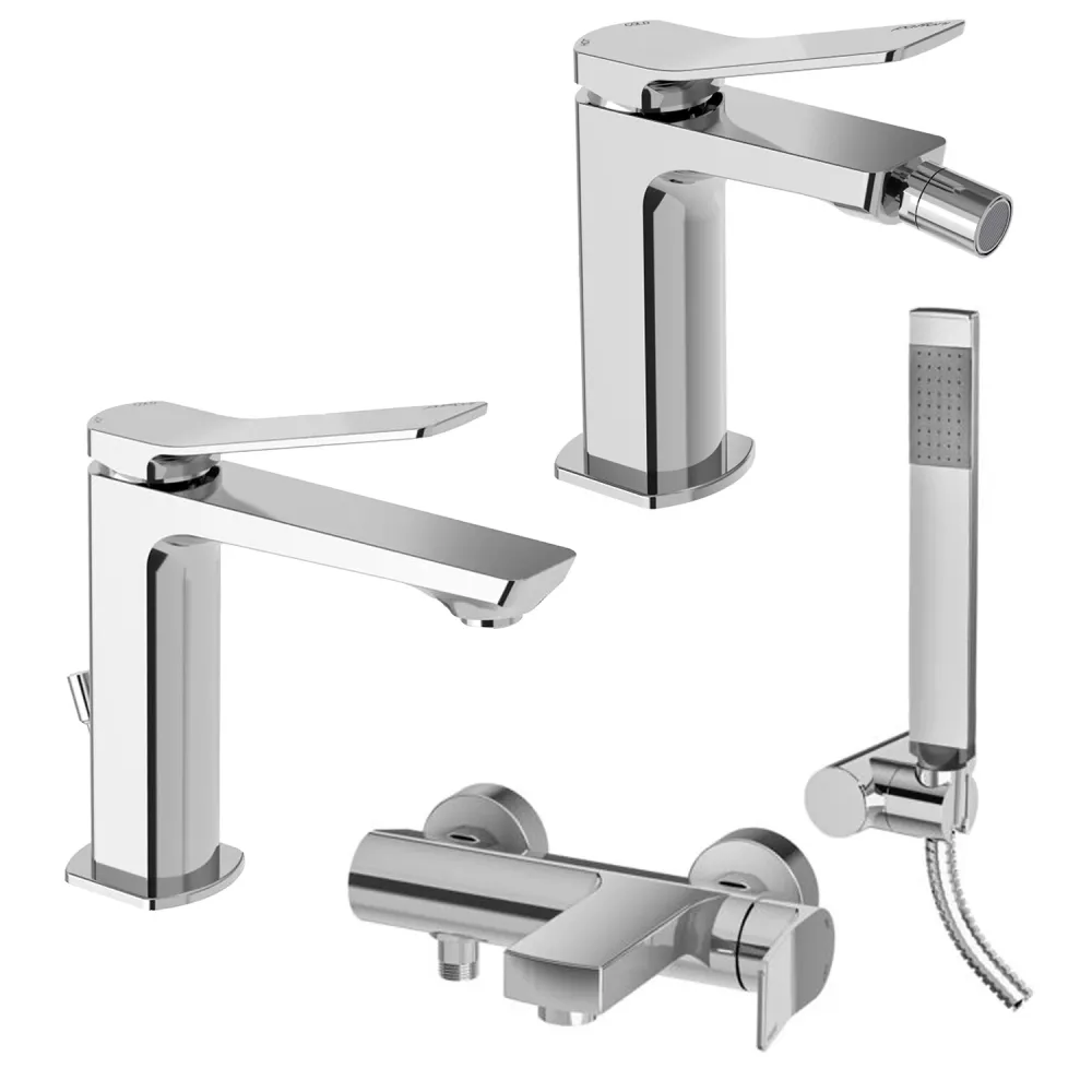 Inbouw Set basin, bidet, and bathtub mixers brass hand shower model Neigbaar Paffoni chrome-plated