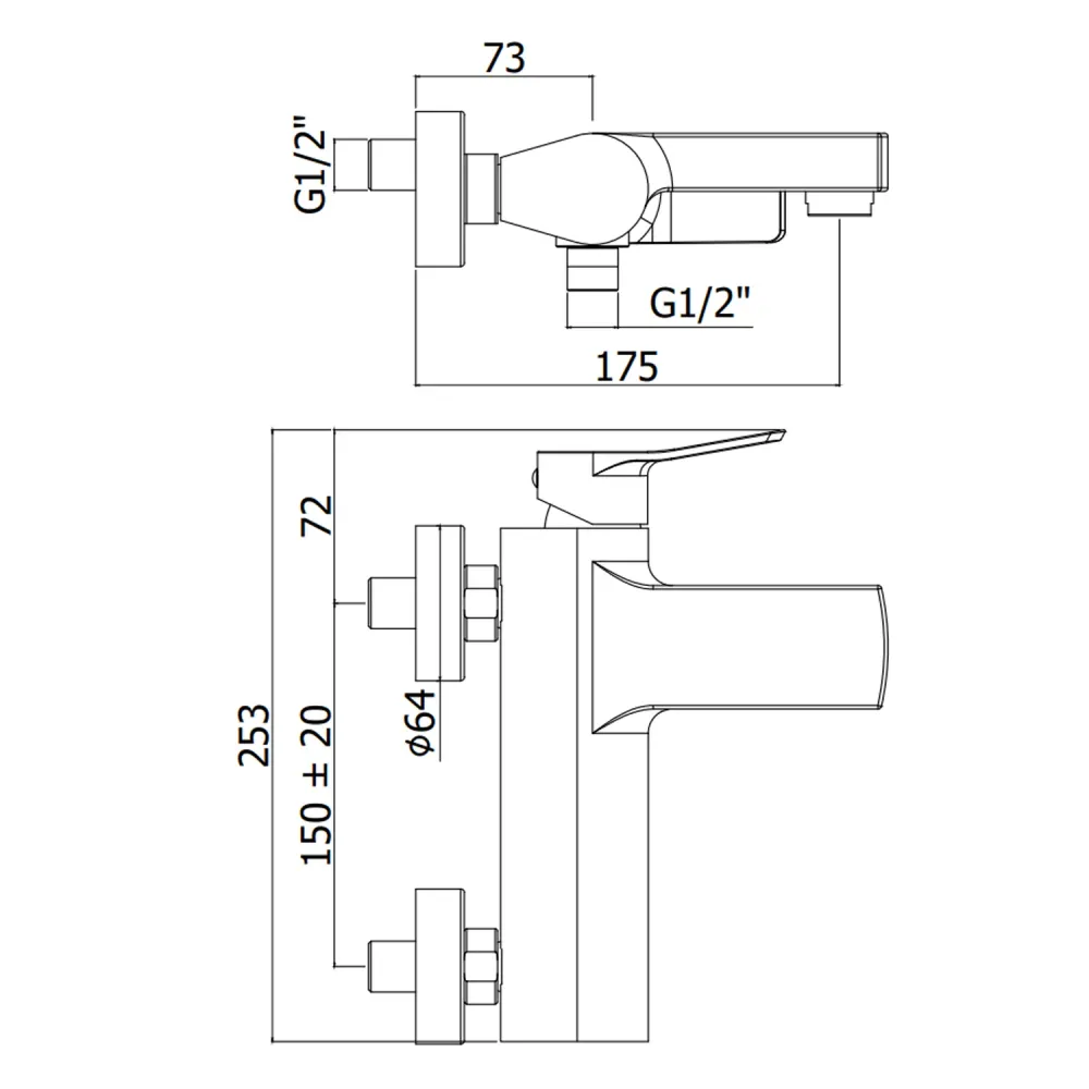 Inbouw Set basin, bidet, and bathtub mixers brass hand shower model Neigbaar Paffoni chrome-plated
