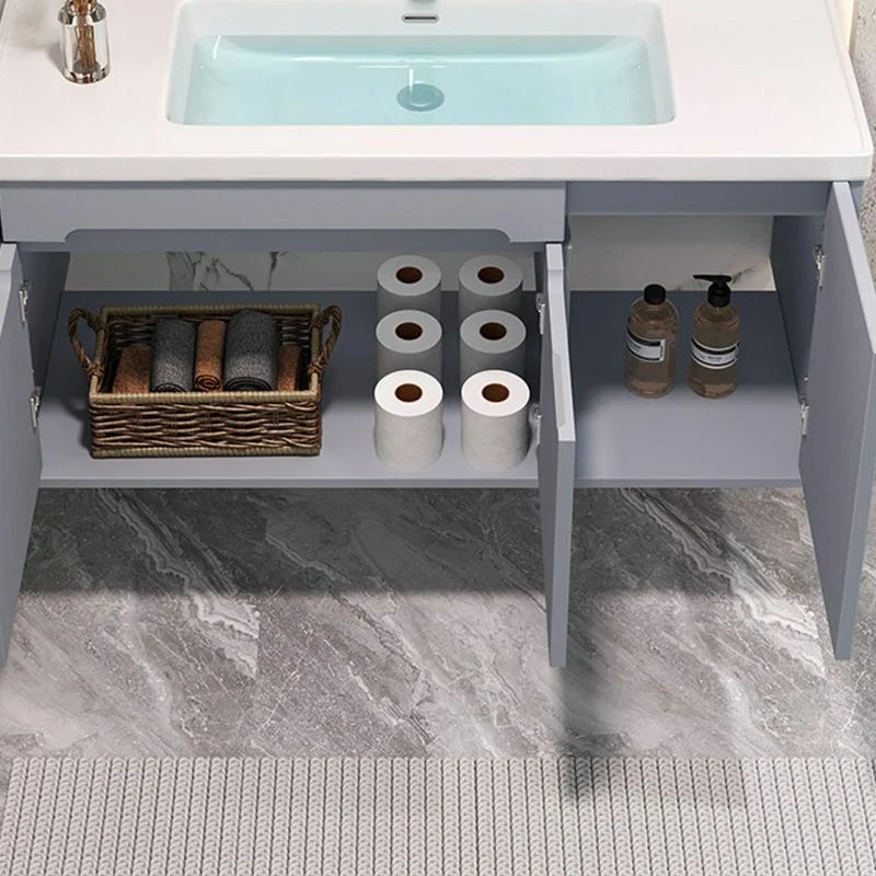 Modern Bathroom Vanity Set Wall Mount Aardewerk Top Sink Included Matt Zwart | Moderne Look 24l