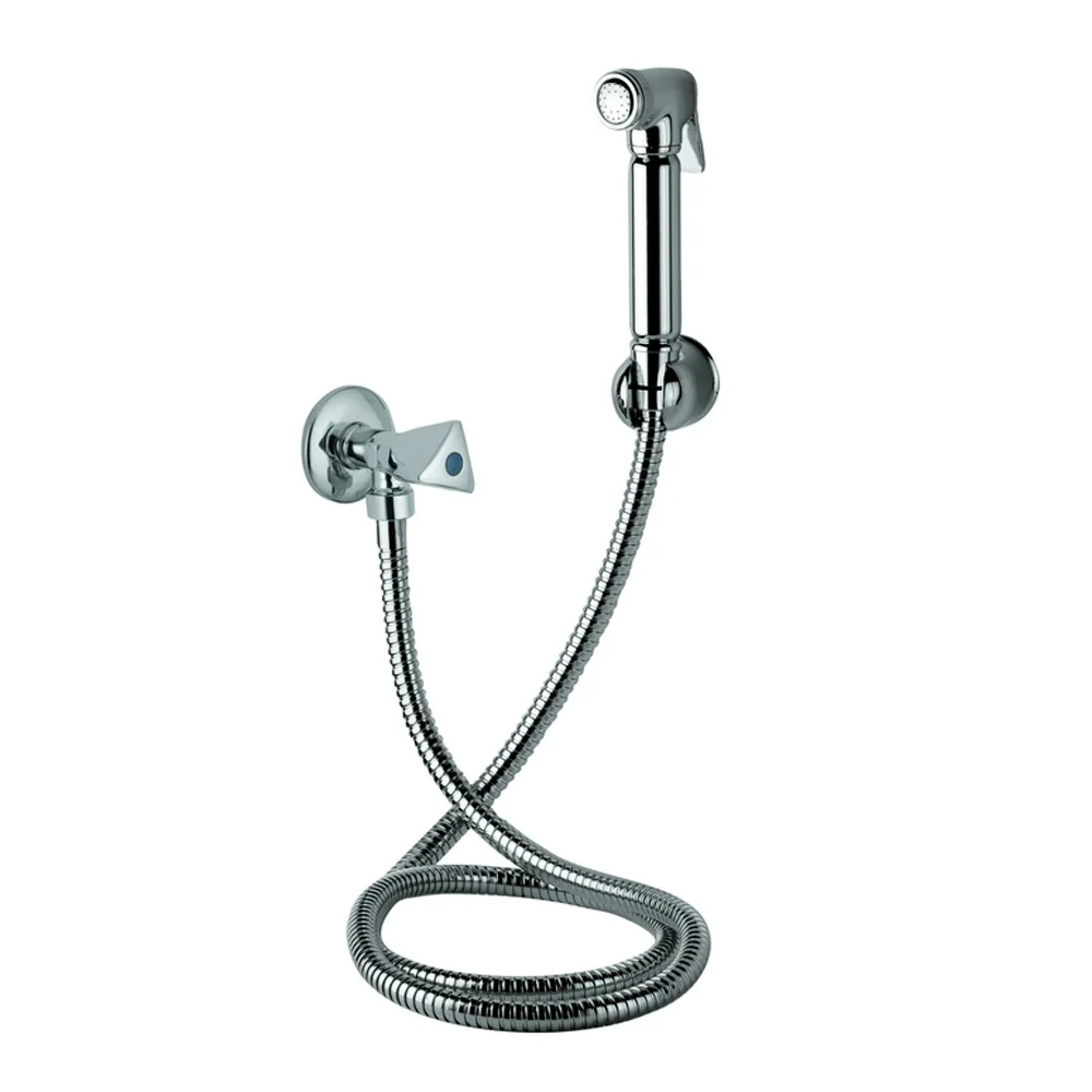 Push-button shower set Rubinetteria Mariani 3 nozzles, verchroomd finish met CE-Keurmerk