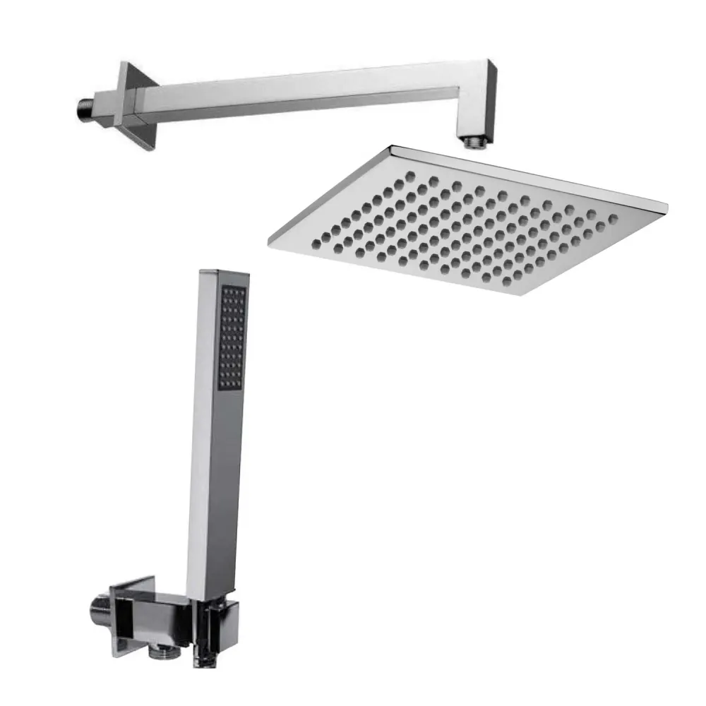 Shower kit 075AG showerhead, shower arm and Paffoni duplex set kwikzilver hose