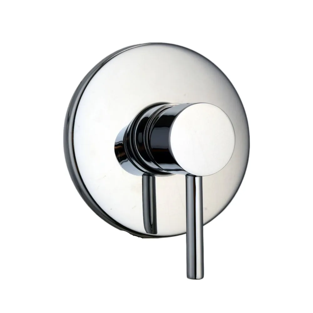 Shower kit one-way built- and 300 mm round chrome-plated geel koper showerhead Moon
