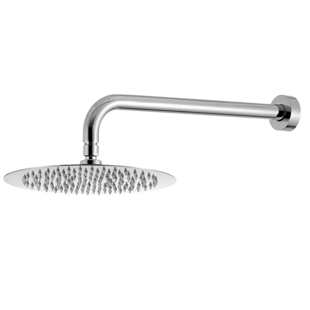 Shower kit one-way built- and 300mm round showerhead chrome-plated messing Echo