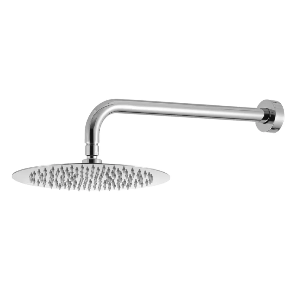 Shower kit two-way built- and 300 mm round showerhead chrome-plated geel koper Lumix