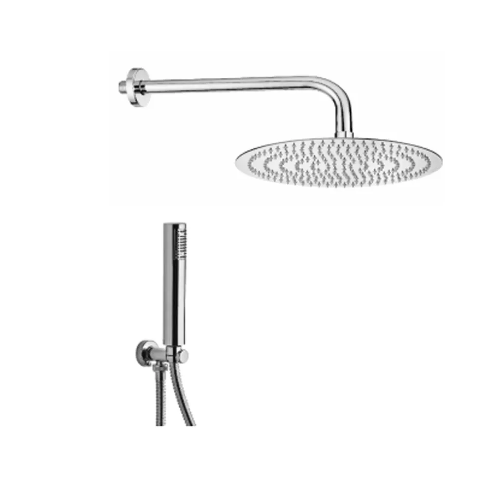 Shower set 25 cm round showerhead and verchroomd hand shower Premium Shower Collection