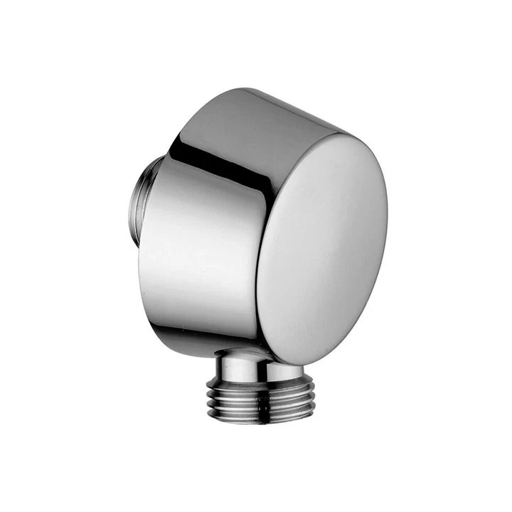 Sliding set van metaal rod, built- shower mixer and round wall water outlet, Paffoni