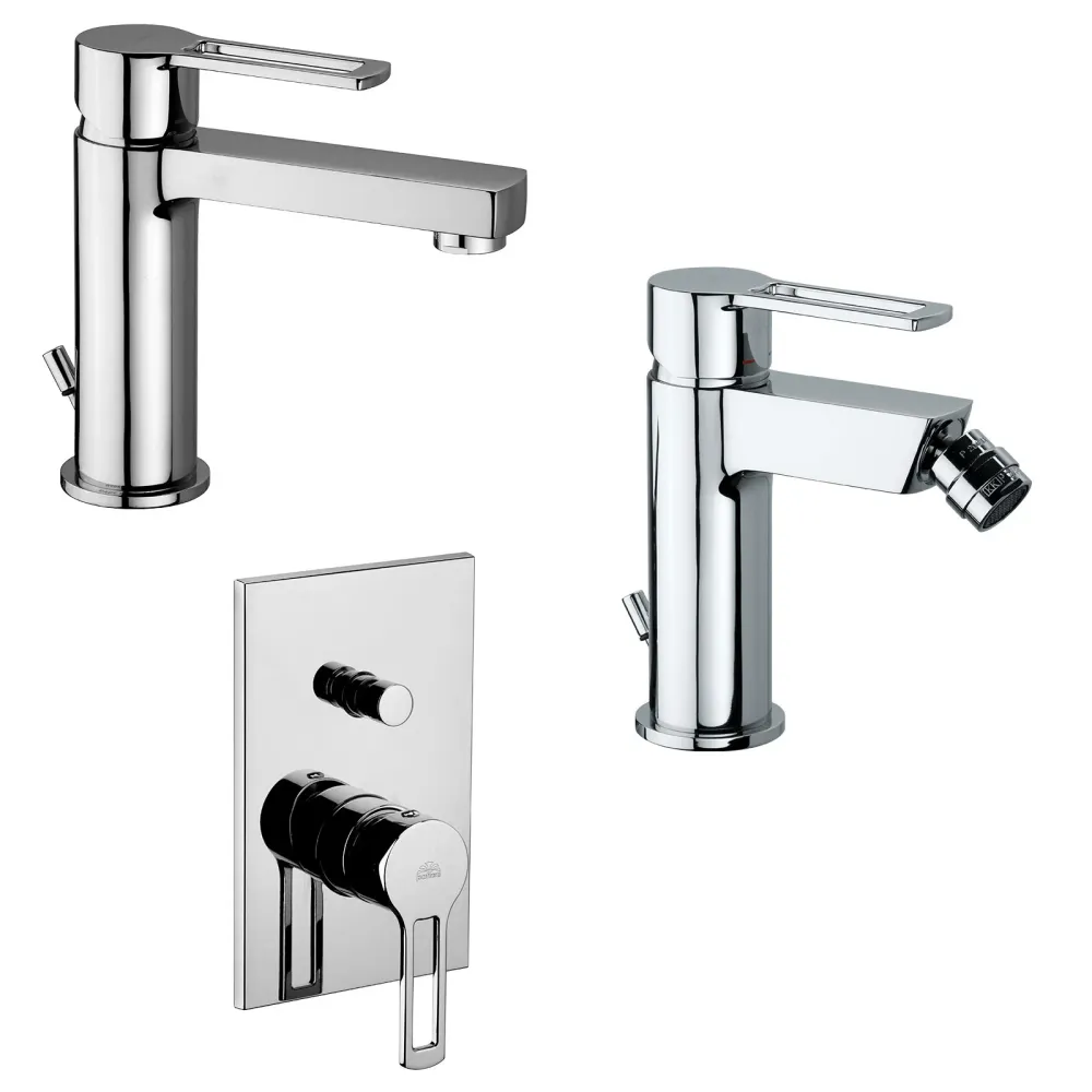 Thermostatische Paffoni Ringo mixer set washbasin, bidet, and shower diverter