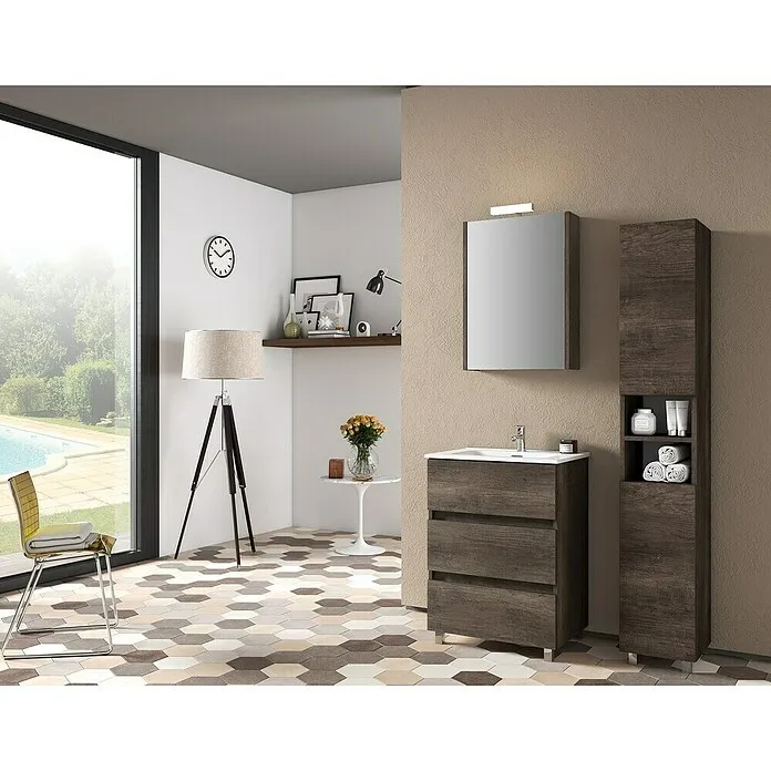 Waterbesparend Badmeubelset Kora XL 60 - Chateau eiken