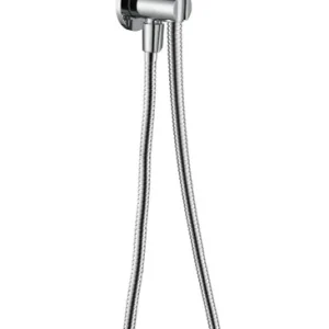 Waterbesparend Round shower kit minimal cylindrical shower head chromed ABS, hose and water inlet
