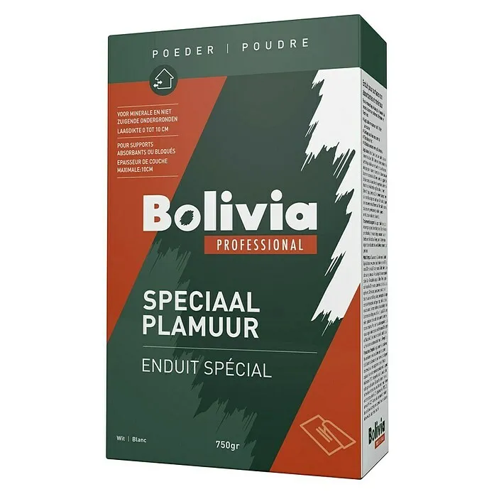 Bolivia Professioneel Vulplamuur Speciaal - Wit, 750 g
