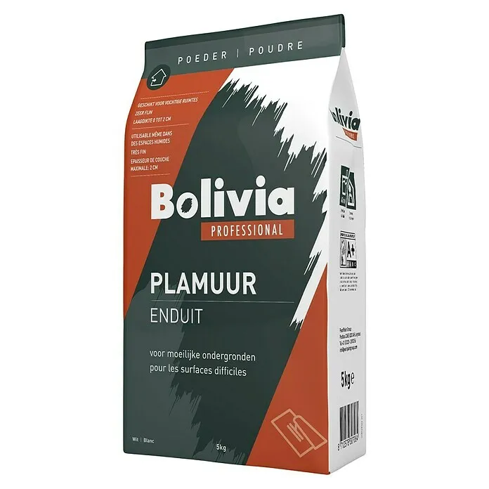 Bolivia Professional Vulplamuur - Wit, 5 kg