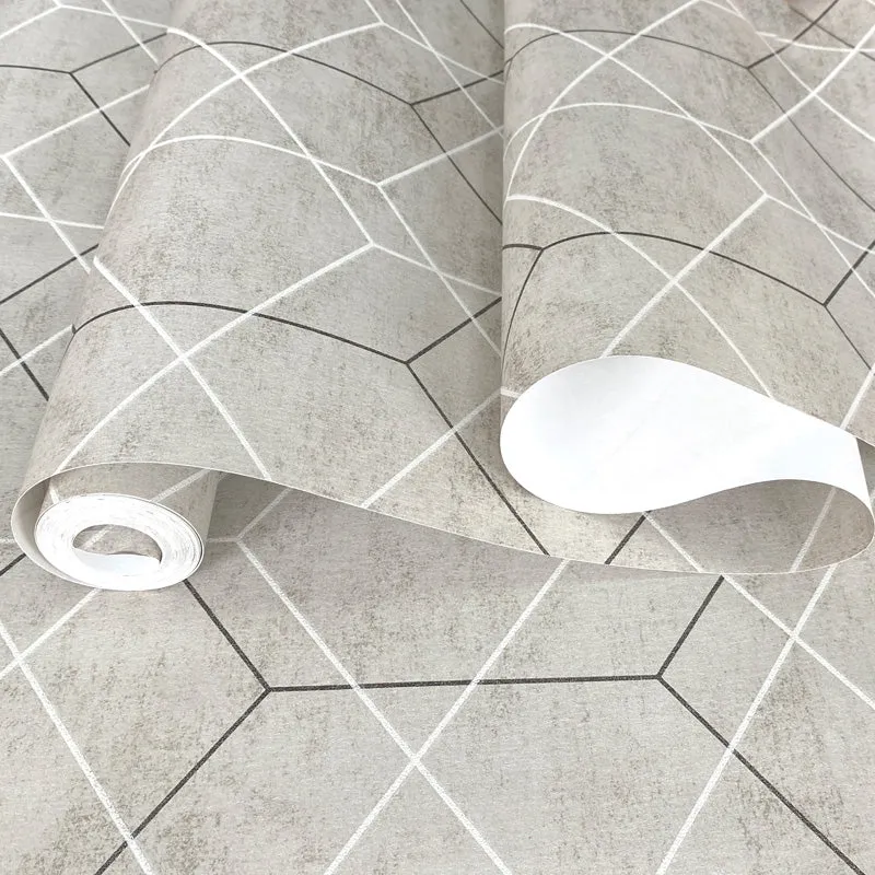 Grijs minimalistisch wanddecoratie 20,5 inch x 31 voet kleurenblokbehang voor woonkamer | 10 m² | 53 cm breed