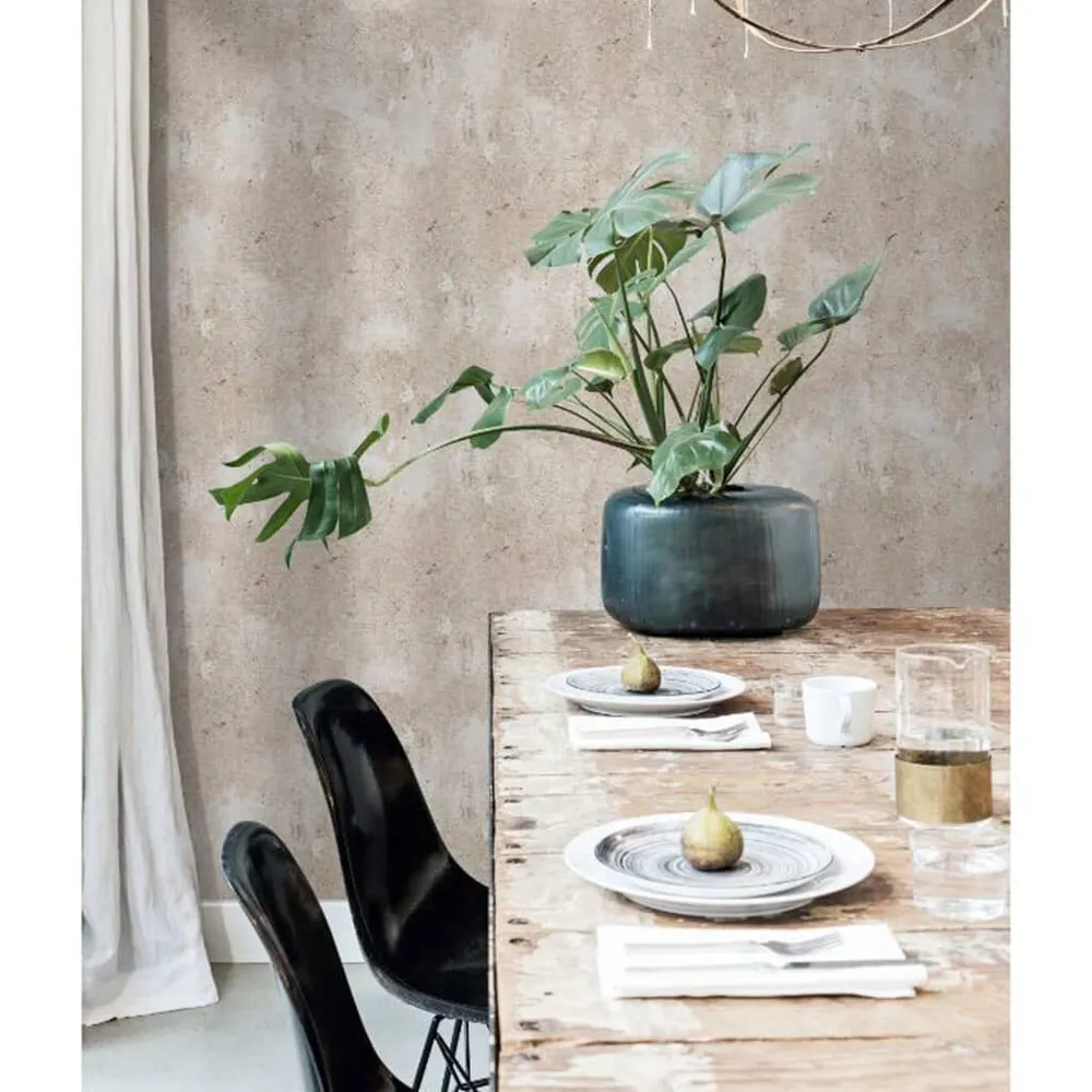 Noordwand Behang Concrete lichtbruin