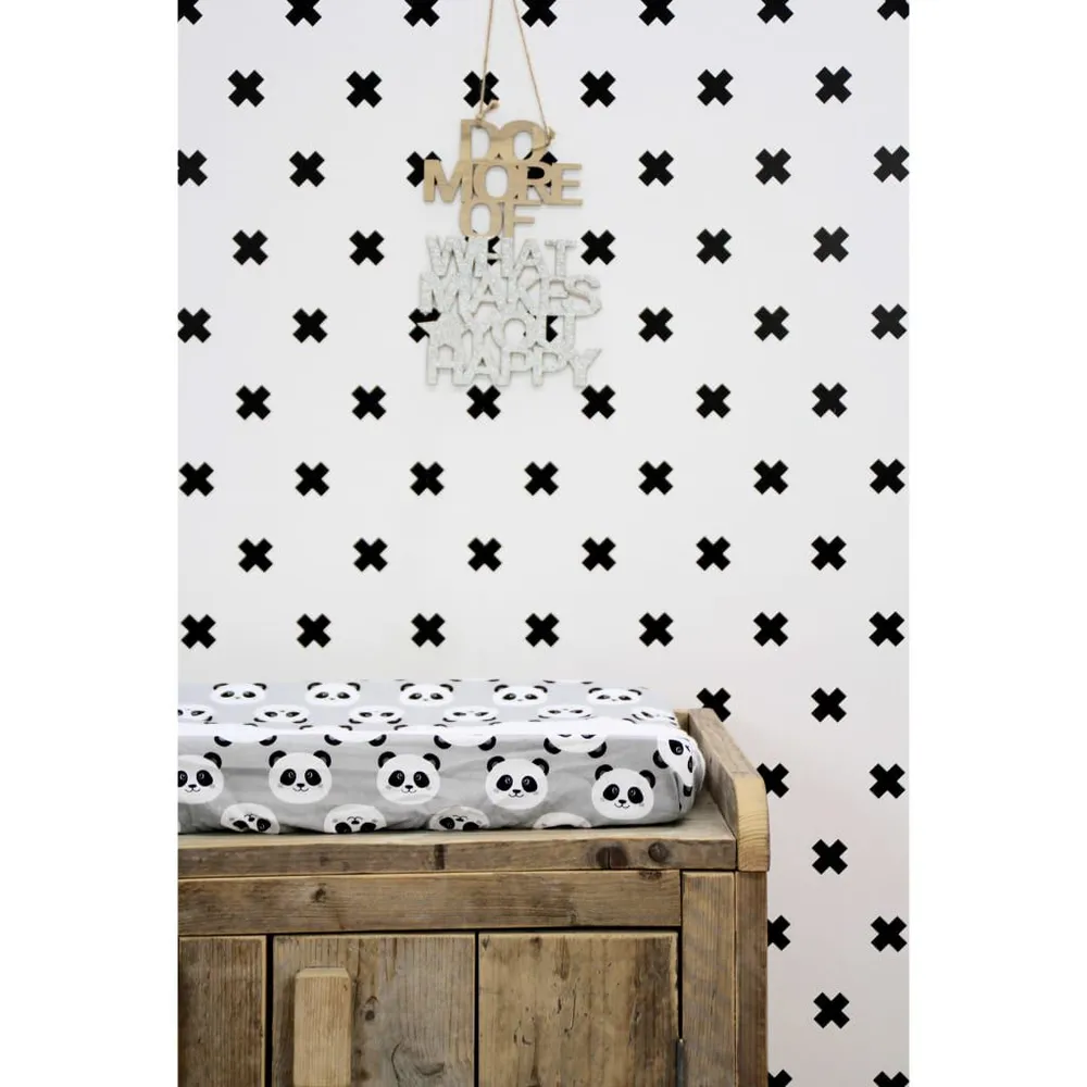 Noordwand Behang Fabulous World Cross wit en zwart - Rol van 10 meter