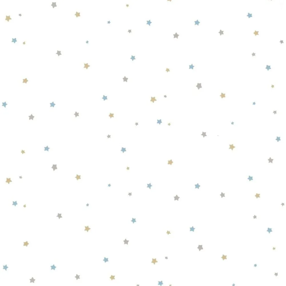 Premium Zelfklevend Noordwand Behang Mondo baby Little Stars blauw en wit