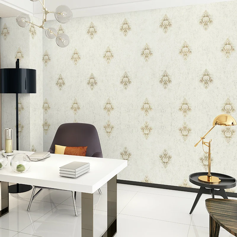 Professionele Kwaliteit Zachte kleuren antiek behang 33' L x 20,5" W damast wandbekleding voor woondecoratie