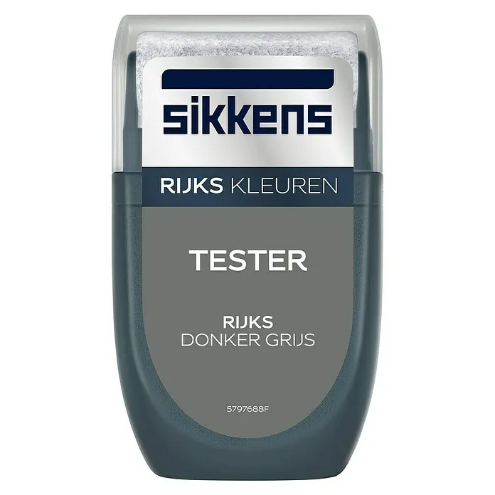 Sikkens Kleurtester Somber Grijs - Donker Grijs, 30 ml | 10 m² | 53 cm breed